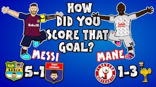 🔥MESSI amp MANE vs Lyon  Bayern🔥 Barca amp Liverpool Champions League 2019 Parody Goals Highlights [upl. by Ihtac]