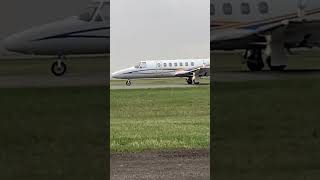 Business Jet Taxiing By at Calgary  YYC Plane Spotting aviation planespotting [upl. by Ahtanamas371]