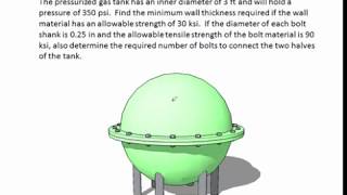 0712 Pressure vessel fasteners  EXAMPLE [upl. by Haseena916]