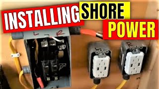 INSTALLING SHORE POWER 6 x 12 Cargo Trailer Camper Conversion Part 9 Vanlife Skoolie [upl. by Nicolis]