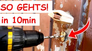 Garagenschloss aufbohren Schritt für Schritt Anleitung [upl. by Maleen]