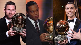 BALLON DOR FIFA TOUS LES GAGNANTS DU BALLON DOR  TOUS LES BALLONS DOR DE LHISTOIRE DU FOOT [upl. by Trilbee412]