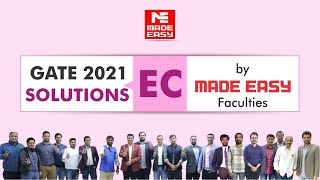 EC  GATE  2021  LIVE Exam Solutions  MADE EASY Faculty Team [upl. by Halliday839]