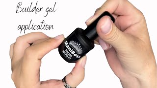 Builder gel nail overlay application  BEGINNER FRIENDLY [upl. by Alit]