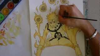 Tutorial  How to draw Naruto Kyuubi mode Naruto [upl. by Ennahteb]