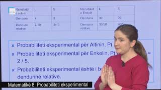 Matematikë 8  Probabiliteti eksperimental [upl. by Alrzc]