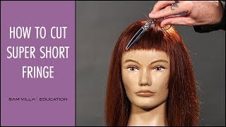 How to Cut Short Bangs with Lots of Texture  Baby Fringe [upl. by Picco549]