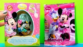 Huge Disney Minnie Mouse Chocolate Egg Surprise amp Surprise bag Minnie Mouse Bowtique [upl. by Cornelia127]