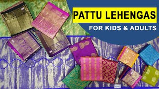 Pattu Lehengas For Kids amp Girls  VADHUVU DESIGNER STUDIO [upl. by Nonnelg]