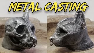 GATO EGIPCIO HECHO DE ALUMINIO CON LA TÉCNICA DEL PLA PERDIDOMETAL CASTINGHOME FOUNDRYASMR3D [upl. by Pontius579]