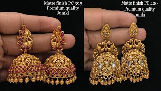 latest one gram gold big jhumka  jhumki  earrings design collections with price [upl. by Nirat12]