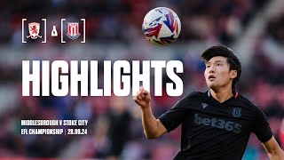 Potters defeated at the Riverside  Middlesbrough 20 Stoke City  Highlights [upl. by Niad]