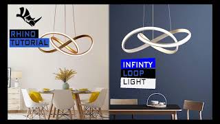 Rhino 3d learning for beginner 1 Infinity loop light [upl. by Annek]