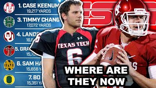 What Happened to the TOP 10 PASSING QBs in NCAA History [upl. by Gnof]