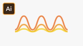 Wavy Lines in Illustrator  2 Minute Tutorial [upl. by Latham]