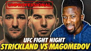 Strickland Vs Magomedov UFC Fight Night Unprofessional Breakdown [upl. by Annatnas]