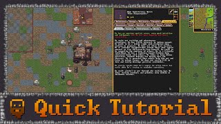 Dwarf Fortress  Quick Tutorial  Character sheets [upl. by Colbye]