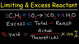 Limiting and Excess Reactant  Stoichiometry Problems [upl. by Karney398]