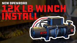 Openroad Panther Series 12k Lb Winch with Synthetic Rope Install amp Review on Jeep Wrangler JKU [upl. by Sender]