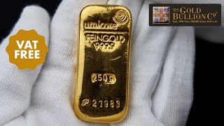 250g Umicore Cast Gold Bar I Buy Now [upl. by Yffat]