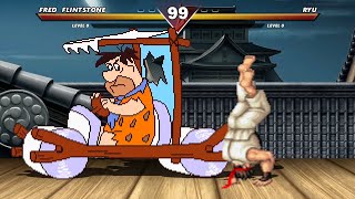 FRED FLINTSTONE Vs RYU  HIGH LEVEL INSANE FIGHT [upl. by Shelton]