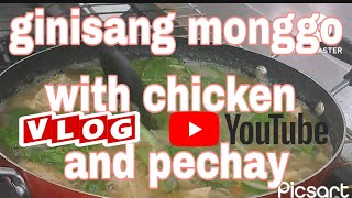 Ginisang monggo with chicken and pechay [upl. by Hedvah291]