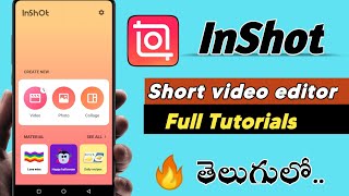 InShot video editor telugu  InShot full tutorials in Telugu  how to use InShot editor app [upl. by Assetal522]