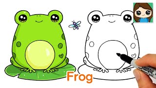 How to Draw a Cute Frog Easy 🐸 [upl. by Meil446]