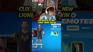 Clix REACTS to NEW Lionel Messi skin ⚽️ [upl. by Patience359]