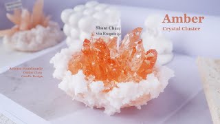 Candle Making Tutorial 8 Crystal Cluster moldfree [upl. by Namlak]