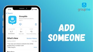 How to Add Someone on GroupMe  Add Member on GroupMe App [upl. by Dnalro]