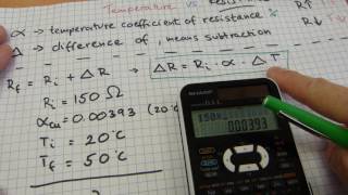 Temperature vs Electrical Resistance calculations [upl. by Animaj689]