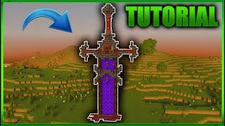 ⚒️ COMO HACER UN PORTAL EN FORMA DE ESPADA INCREIBLE IDEA EN MINECRAFT  TURORIAL DE MINECRAFT [upl. by Marieann]