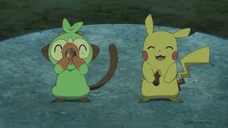 Grookey Cute Moments  Pokemon Journeys Episode 83 [upl. by Atalie]