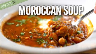 One Pot Meal Moroccan Chicken Soup Harira [upl. by Lowson]