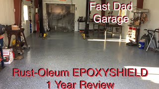 RustOleum EPOXYSHIELD Floor1 year Review [upl. by Omoj]