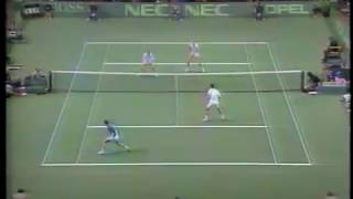 Davis Cup final 1992 doubles highlights USA vs Switzerland McEnroe Sampras [upl. by Irabaj]