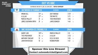 Outwood CC Sunday XI v BBC Bushmen CC Friendly XI [upl. by Leihcar]