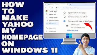 How To Make Yahoo My Homepage on Windows 11 Guide [upl. by Peterus]