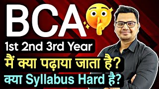 BCA Full Syllabus 2024  BCA Course Details in Hindi  By Sunil Adhikari [upl. by Finkelstein]