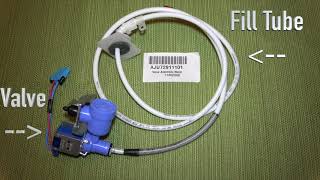 Refrigerator Water Inlet Valve amp Fill Tube Replacement [upl. by Aken746]