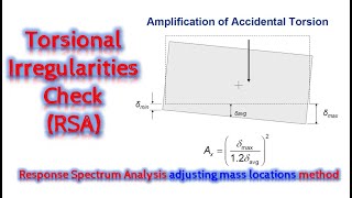 Torsional Irregularities check for Response Spectrum Analysis Adjusting mass location method  ETABS [upl. by Garlen234]