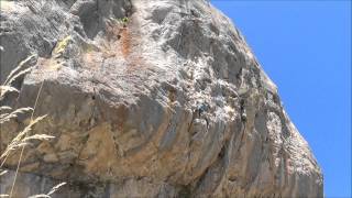 Climbing at Ceuse France Bibendum 7b 512c [upl. by Noiz]