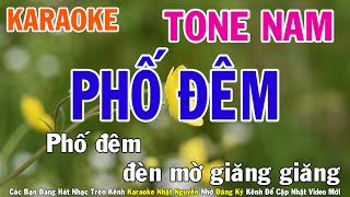 Phố Đêm Karaoke Tone Nam Nhạc Sống  Phối Mới Dễ Hát  Nhật Nguyễn [upl. by Rosmarin]