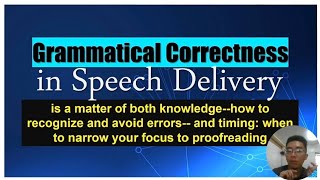 Grammatical Correctness in Speech Delivery oralcommunication seniorhighschool [upl. by Ace]