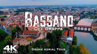 BASSANO DEL GRAPPA 🇮🇹 Drone Aerial 4K  Vicenza Venezia Venice Italy Italia [upl. by Ahsote]