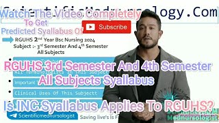 Rguhs 3rd Semester And 4th Semester Syallabus  2nd Year Bsc Nursing All Subjects Syallabus 2024 [upl. by Nylinnej112]