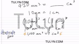 Conversion of Metric Units Cubic Millimeter to Cubic Centimeter [upl. by Anyahc]