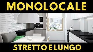 Come arredare un monolocale stretto e lungo PROGETTO incluso [upl. by Imik712]