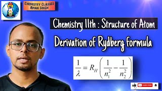 Derivation of Rydberg Formula  Structure of Atom  Chemistry 11th [upl. by Margaret]